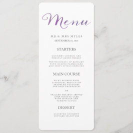 Menu Casamento Pure Love Watercolor / Violet