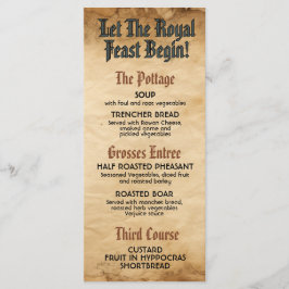 Menu Casamento Real Renascença Medieval
