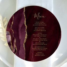 Menu Casamento Redondo em Ágata Dourada da Borgonha