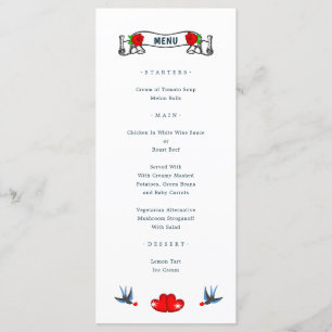 Menu Casamento Retro Rockabilly Hearding