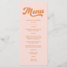 Casamento Retro Rosa Laranja Vintage 