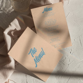 Menu Casamento Retroativo Mínimo e Colorido Moderno
