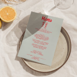 Menu Casamento Retroativo Simples De Champanhe Simples 