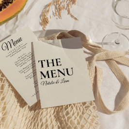Menu Casamento Retrorna de Nata Negra Elegante