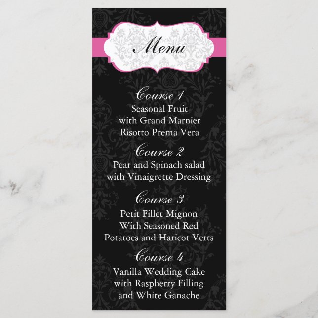 menu Casamento rosa (Frente)
