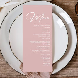 Menu Casamento Rosa Moderno