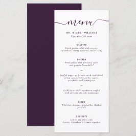 Menu Casamento Roxo Moderno