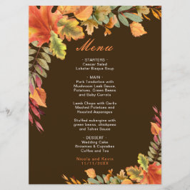 Menu Casamento Rustic Autumn Fall