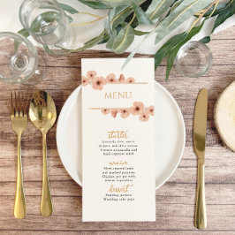 Menu Casamento Rustic Blush Pink