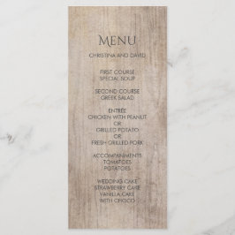 Menu Casamento Rustic Country Wood