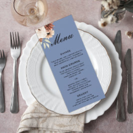 Menu Casamento Rustic Dusty Blue