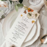 Menu Casamento Rustic Fall Pumpkin<br><div class="desc">Estes Cartões de Menus de Casamento misturam-se lindamente com capas de sopa rústicas, adicionando um toque mágico e animador ao seu banquete de casamento. Elevem sua experiência de casamento — encantem seus convidados e criem memórias que durarão uma vida inteira. Correspondência de itens na nossa coleção de Casamentos outono Rustic...</div>