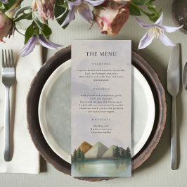 Menu Casamento Rustic Mountain & Lake Evergreen