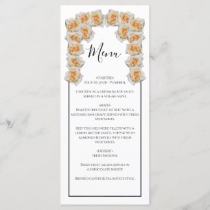 Menu Casamento Rustic Orange Rosas 