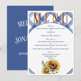 Menu Casamento Rustic Sunflower