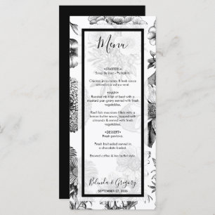 Menu Casamento Rustic Vintage Flowers
