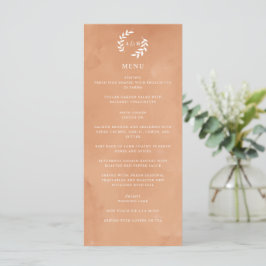 Menu Casamento Rustic Watercolor