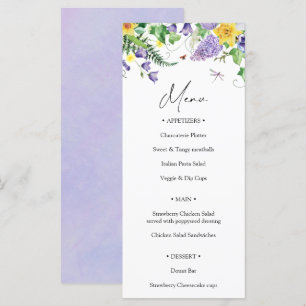 Menu Casamento Rustic Wildflower
