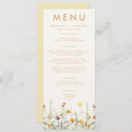 Menu Casamento Rustic Wildflower