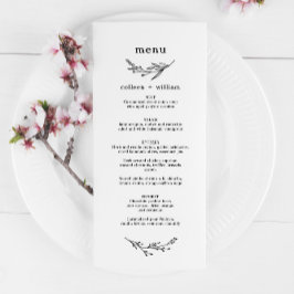 Menu Casamento Rustic Wildflower Folk