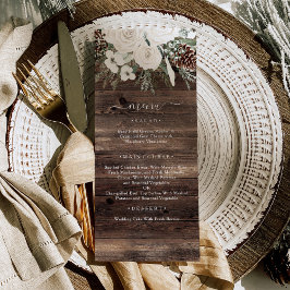 Menu Casamento Rustic Winter Pine