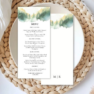Menu Casamento Rústico Boho Árvores de Pinheiro da Mont