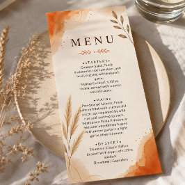 Menu Casamento Rústico Boho em Tons Terrosos de Terraco