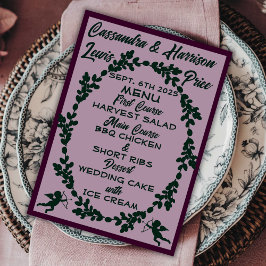 Menu Casamento Rústico Profundo