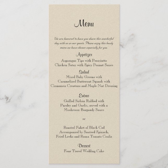 Menu Casamento Sage Succulent (Frente)