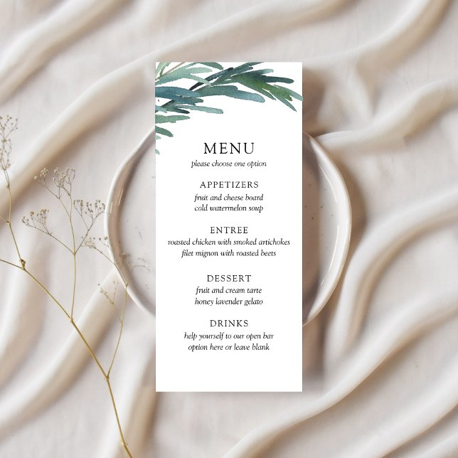 Menu Casamento Serene Leaves (Criador carregado)