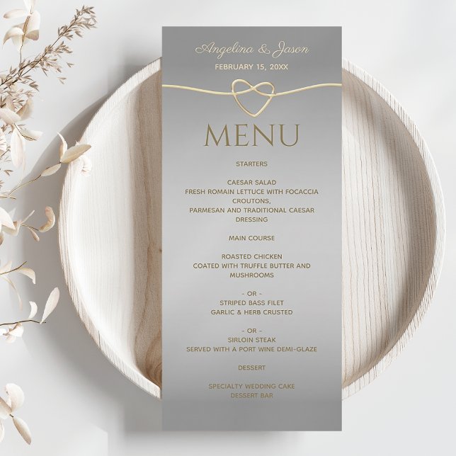 Menu Casamento Silver Elegante (Criador carregado)
