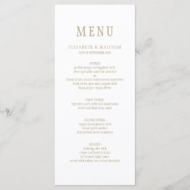 Menu Casamento Simples Branco Moderno Elegante