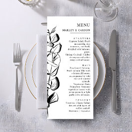 Menu Casamento Simples E Moderno Com Eucalyptus Sprig
