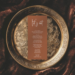 Menu Casamento simples e simples e terrorista minimalis