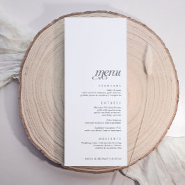 Menu Casamento Simples Elegante Moderno