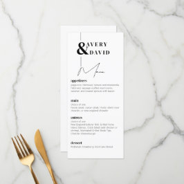 Menu Casamento Simples Moderno Mínimo