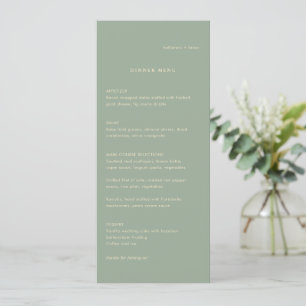 Menu Casamento Simples Verde Salgueiro Moderno