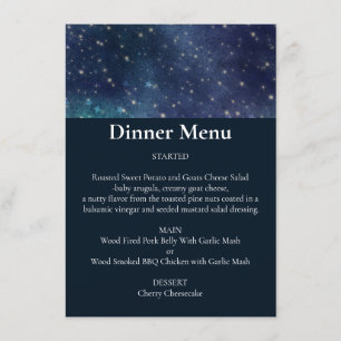 Menu Casamento sob o céu estrelado