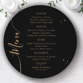Menu Casamento Sol Lua Estrelas Ouro Preto Celestial