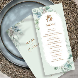Menu Casamento Song Hy de Eucalipto Vietnamita e Inglês