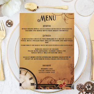 Menu Casamento Steampunk Vicotiran