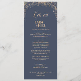 Menu Casamento Suave Azul Escuro