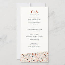 Menu Casamento Terrazzo Slab