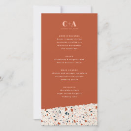 Menu Casamento Terrazzo Slab