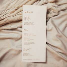 Menu Casamento Terrestre Moderno Minimalista