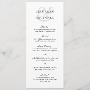 Menu Casamento Tradicional Elegante