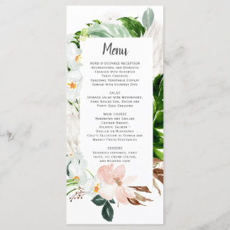 Menu Casamento Tropical de Lush Paradise