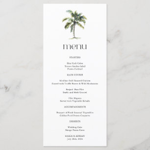 Menu Casamento Tropical de Praia Mínima da Árvore Palm