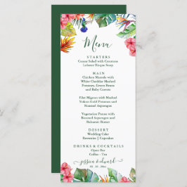 Menu Casamento Tropical Rosa Hibiscus Hawaiian
