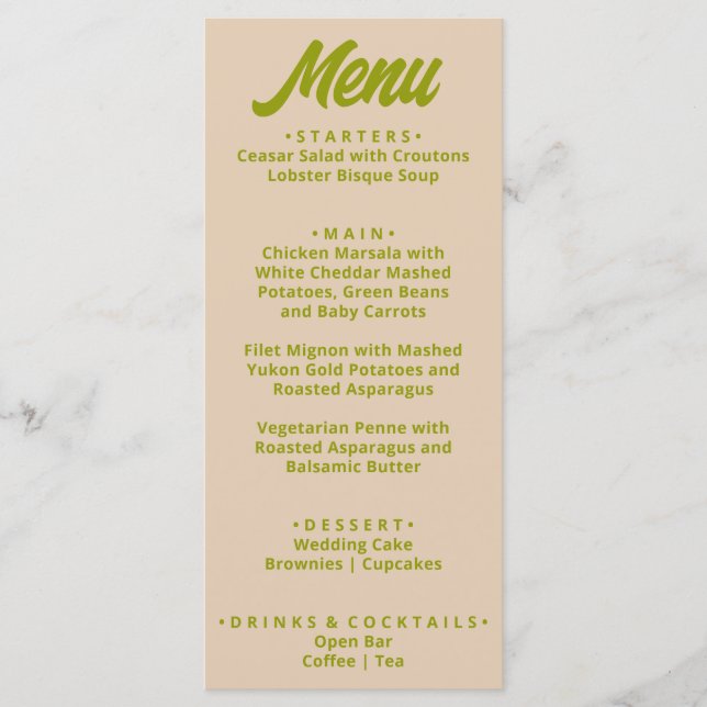 Menu Casamento Único de Diversão Funk Colorida Moderna (Frente)